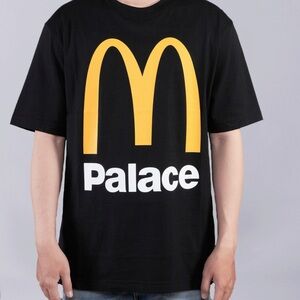 PALACE McDonalds Black Tee with Golden Arches